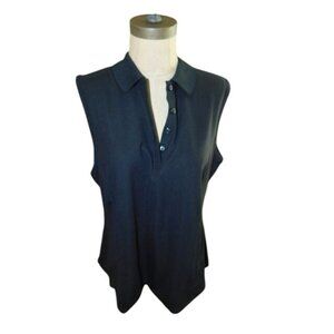 Greg Norman Size XL Black Ladies Sleeveless Play Dry Golf Shirt Top